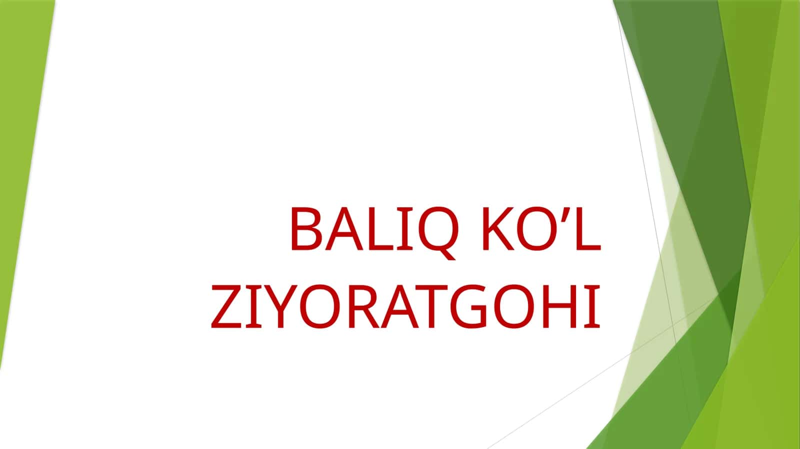 BALIQ KO’L ZIYORATGOKHI
