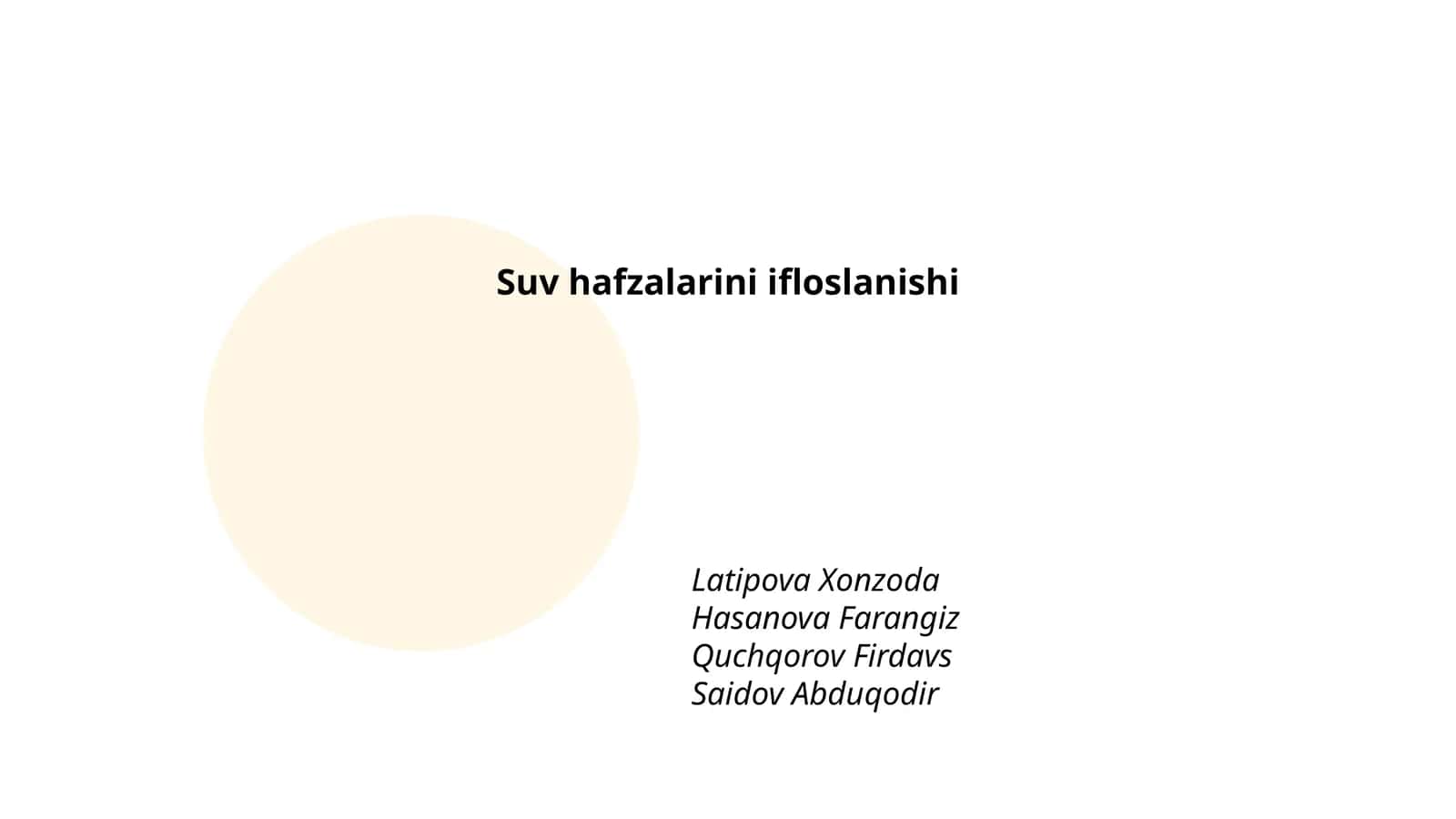 Sanoat chiqindilari va suv havzalarining ifloslanishi