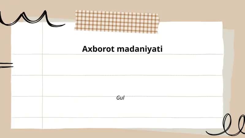 Axborot madaniyati