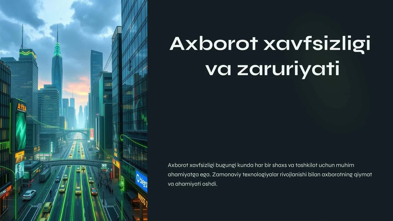 Axborot xavfsizligi va zaruriyati
