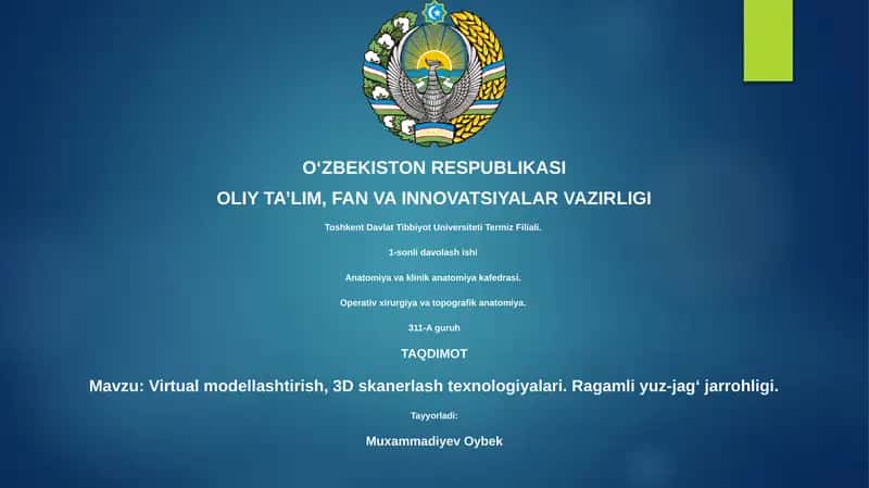 Virtual modellashtirish, 3D skanerlash texnologiyalari