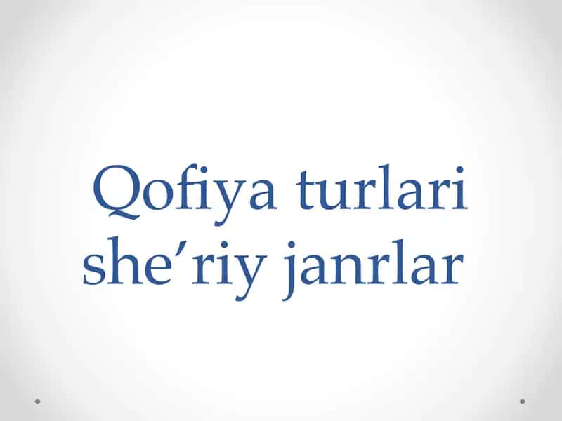 Qofiya turlari