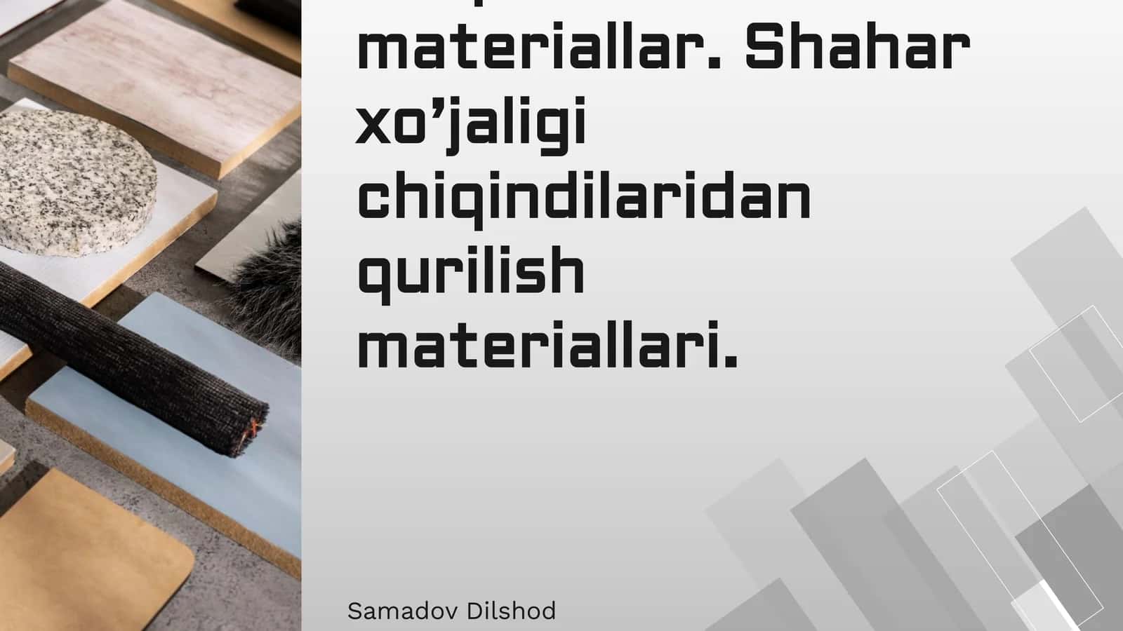 Kon-ruda sanoati va qurilish materiallari