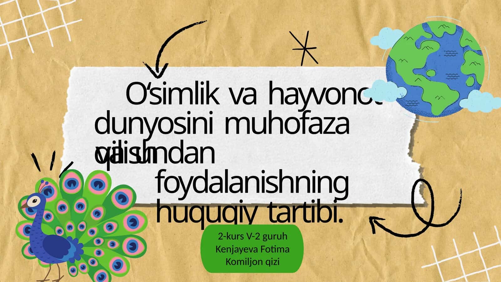 O‘simlik va hayvonot dunyosini muhofaza qilish va undan foydalanishning huquqiy tartibi