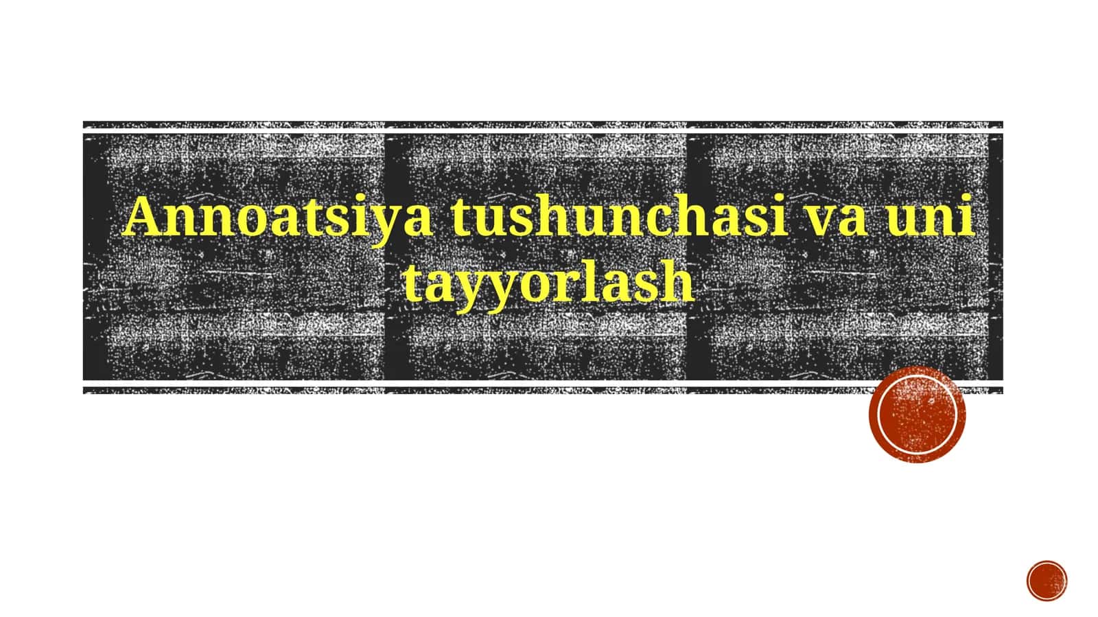 Annotatsiya turlari