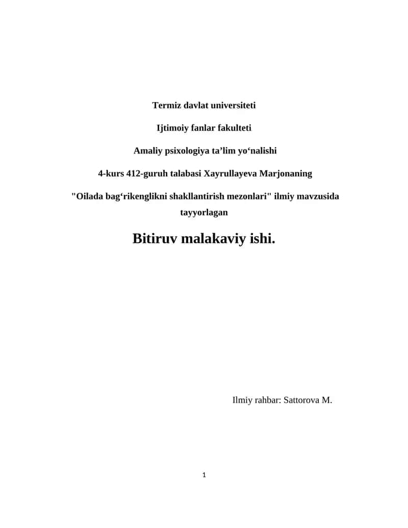Amaliy psixologiya ta'lim yo'nalishi