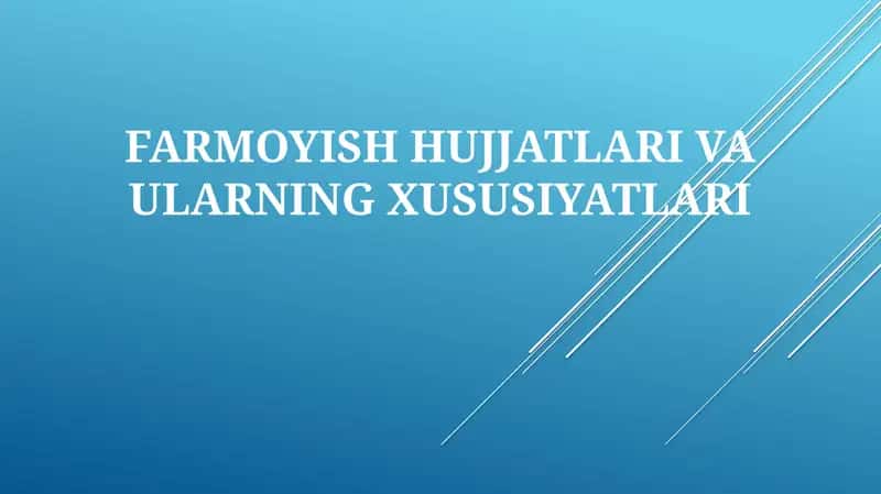Farmoyish Hujjatlari