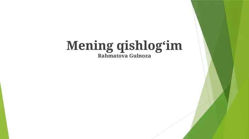 Qishlogʻim
