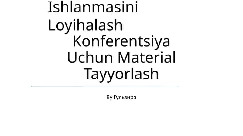 Ijodiy OʻYin Ishlanmasini Loyihalash