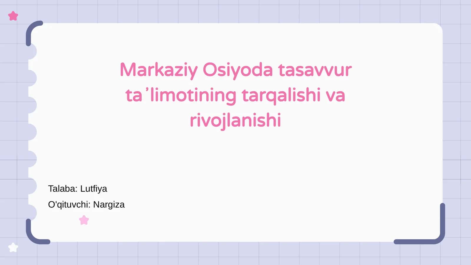 Markaziy Osiyoda tasavvur taʼlimotining tarqalishi va rivojlanishi