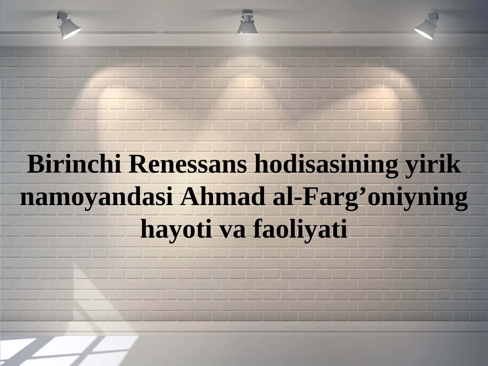 Ahmad al-Farg’oniyning yiriknamoyandasi