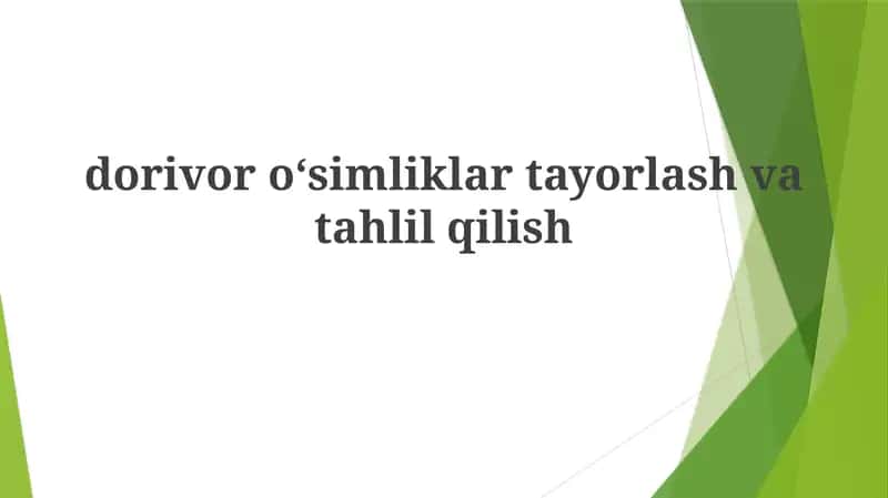Namuna tayyorlash