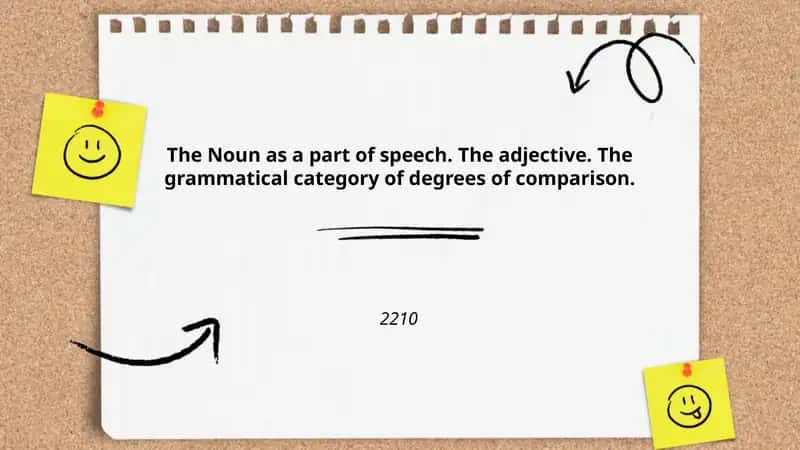 The Noun as a part of speech