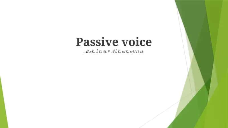 Passive voice