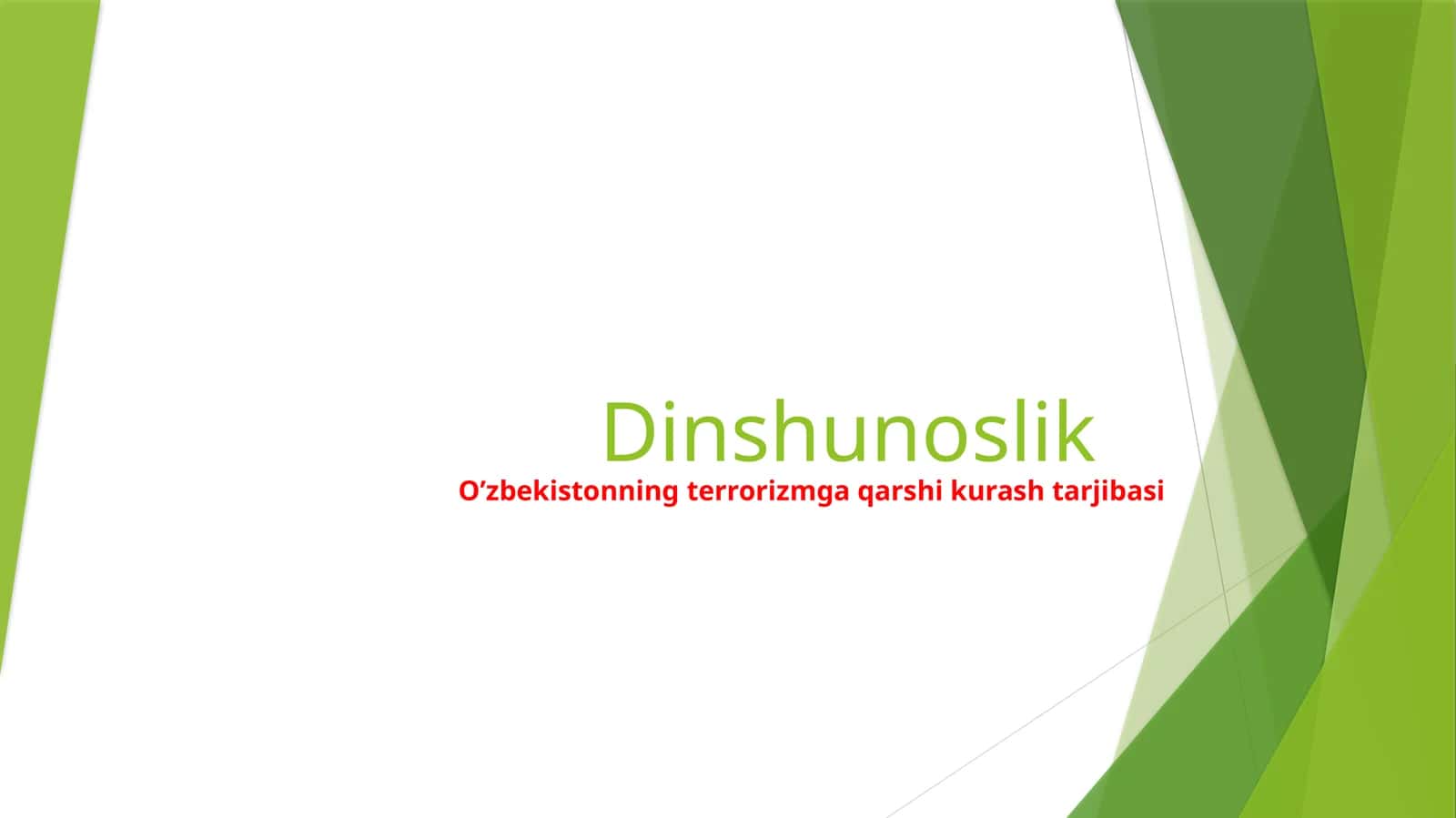 O’zbekistonning terrorizmga qarshi kurash tajribasi