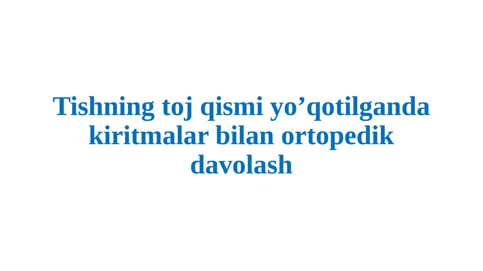 Ortopedik kiritmalar
