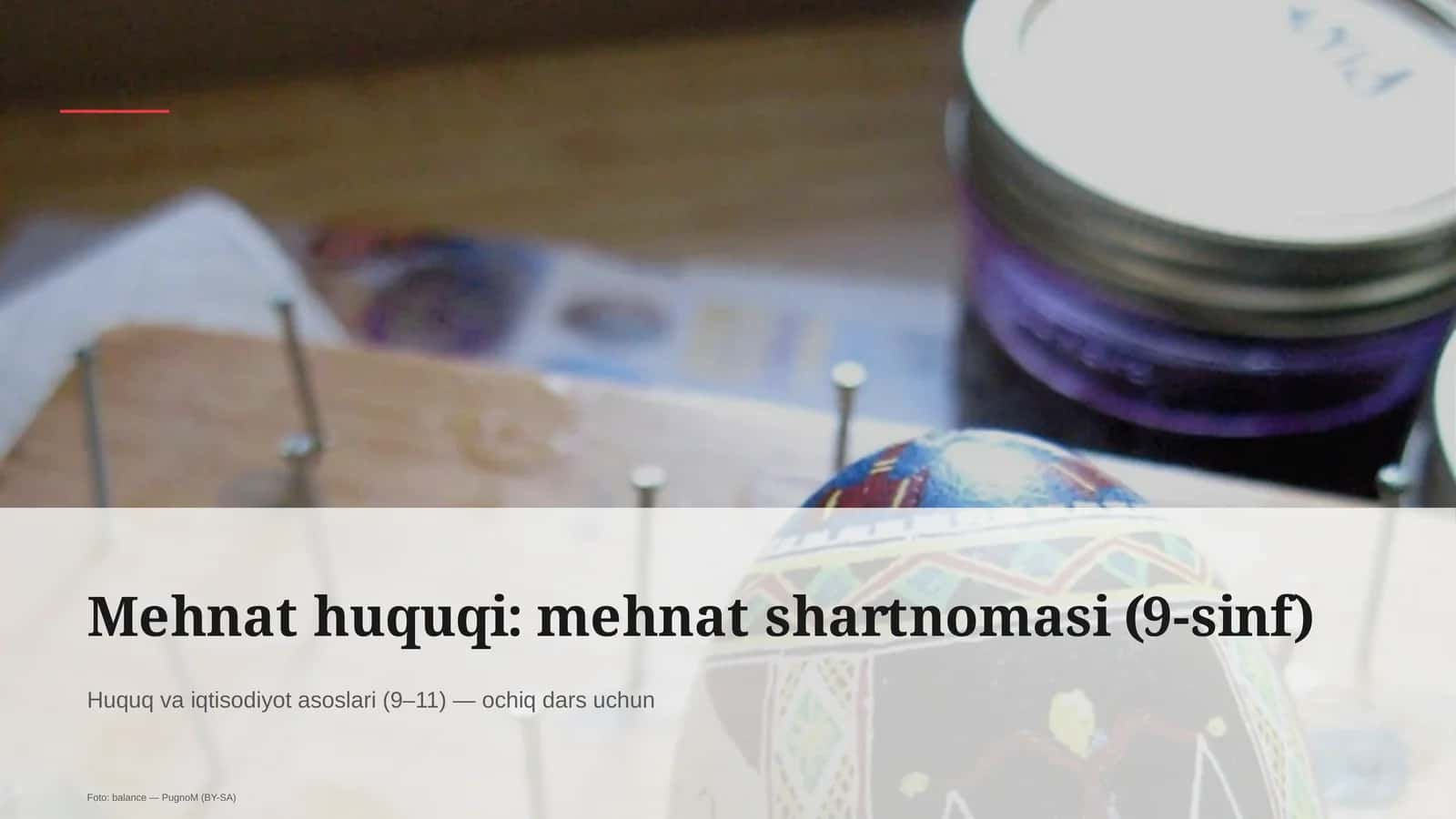 Mehnat huquqi: mehnat shartnomasi (9-sinf)