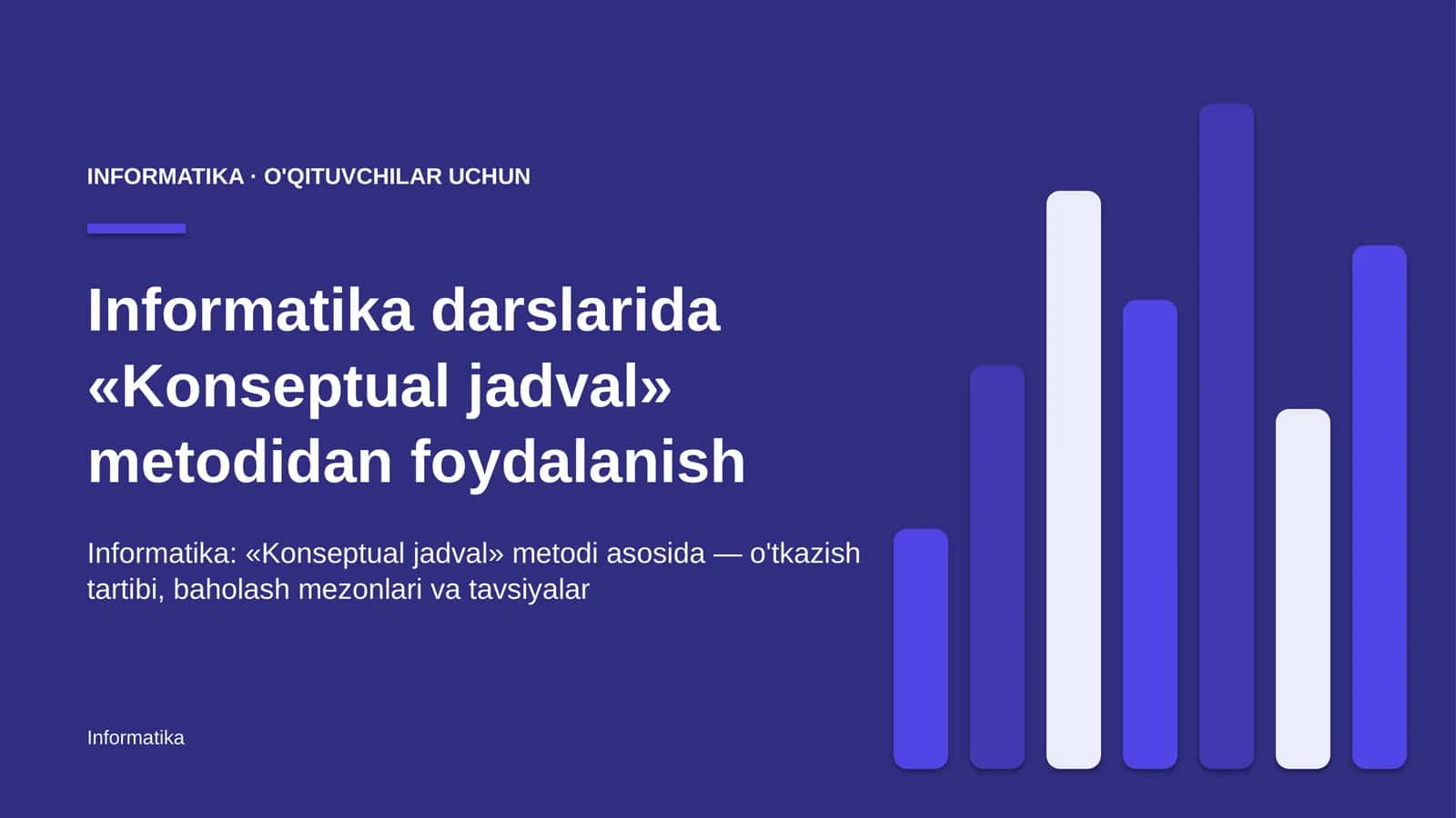 informatika darslarida konseptual jadval metodidan foydalanish 4796