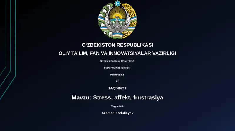Stress, affekt, frustrasiya