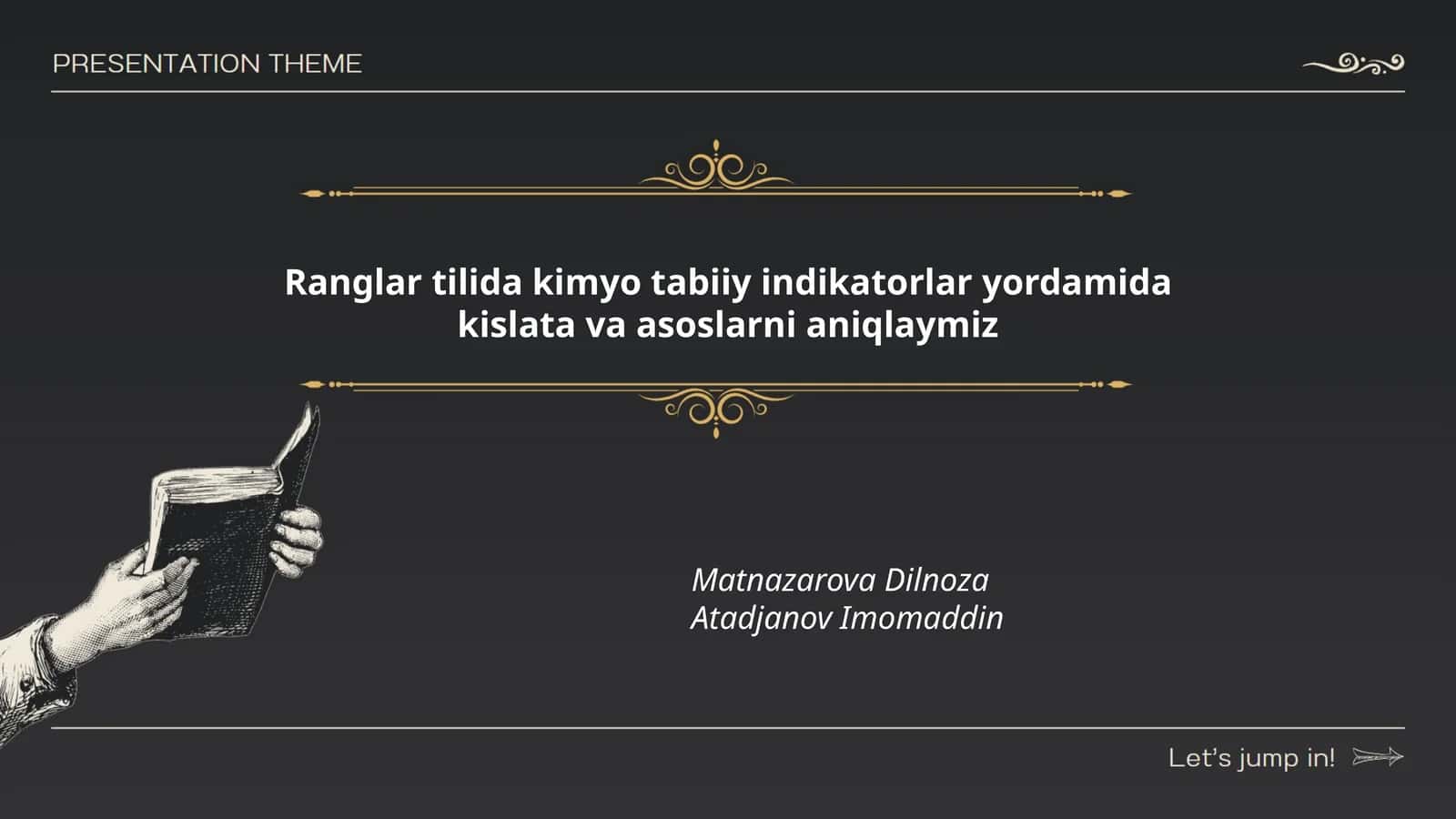 Ranglar tilida kimyo tabiiy indikatorlar yordamida kislata va asoslarni aniqlaymiz