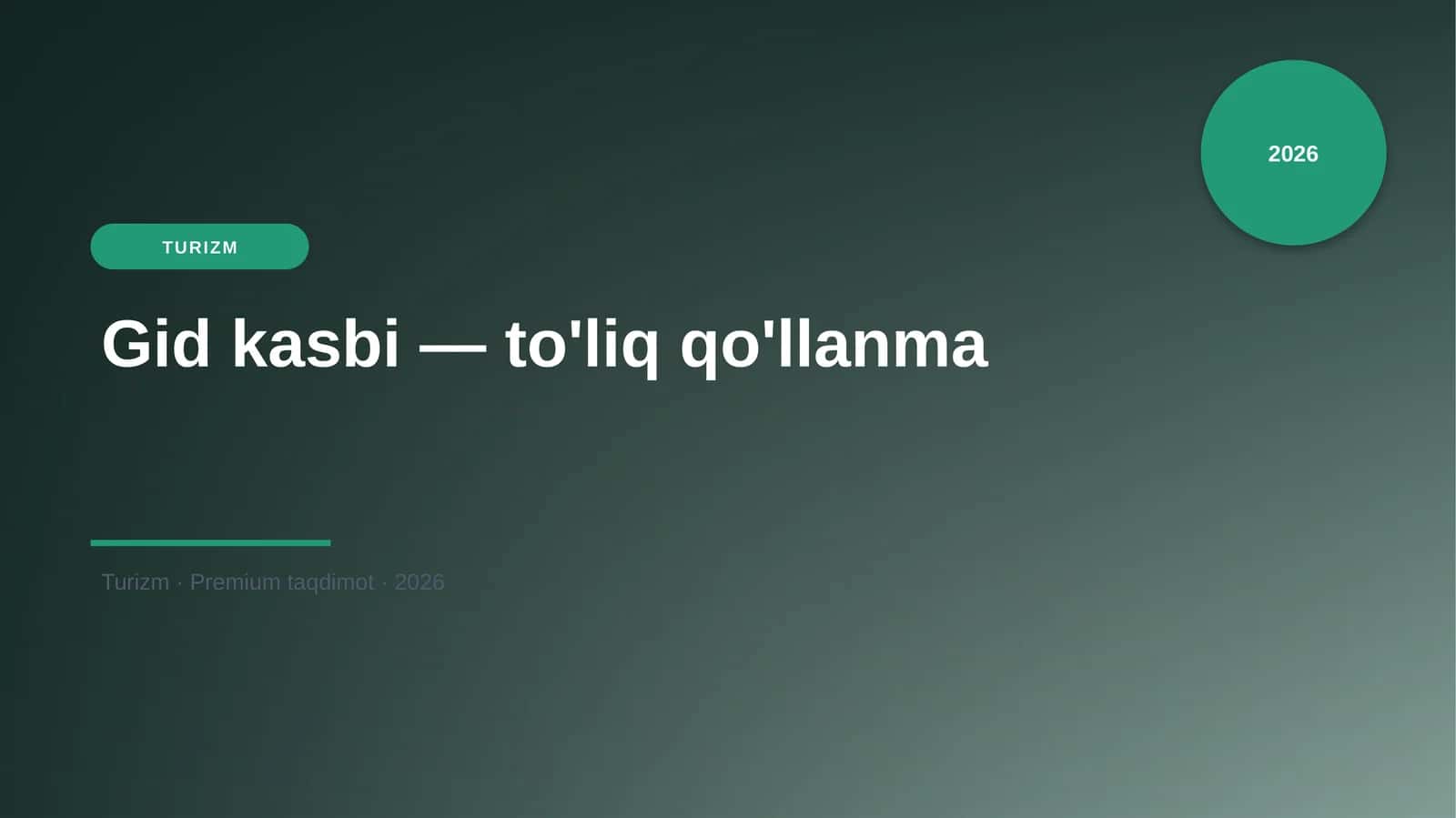 Gid kasbi — to'liq qo'llanma