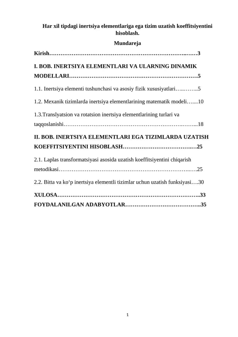Inertsiya elementlari