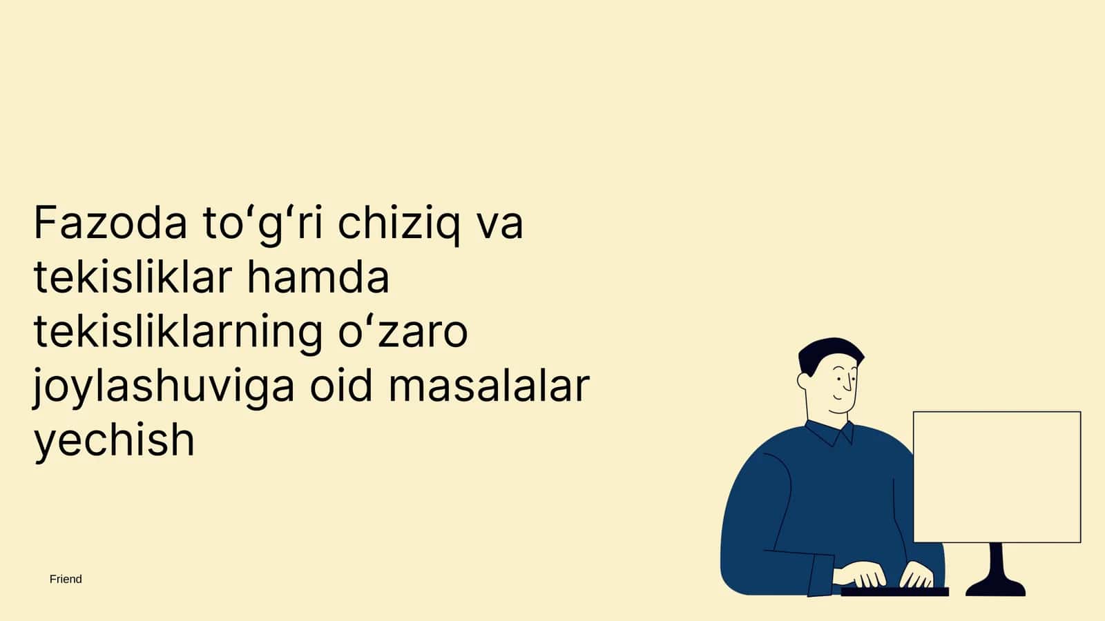 Fazoda toʻgʻri chiziq va tekislik