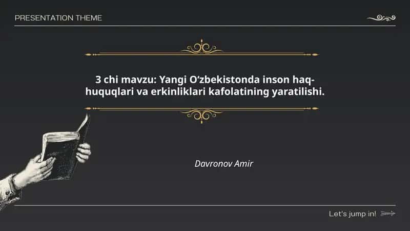 Yangi O‘zbekistonda inson haq-huquqlari va erkinliklari kafolatining yaratilishi