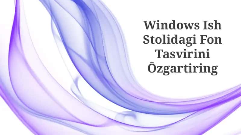 Windows Ish Stolidagi Fon Tasvirini Ōzgartiring