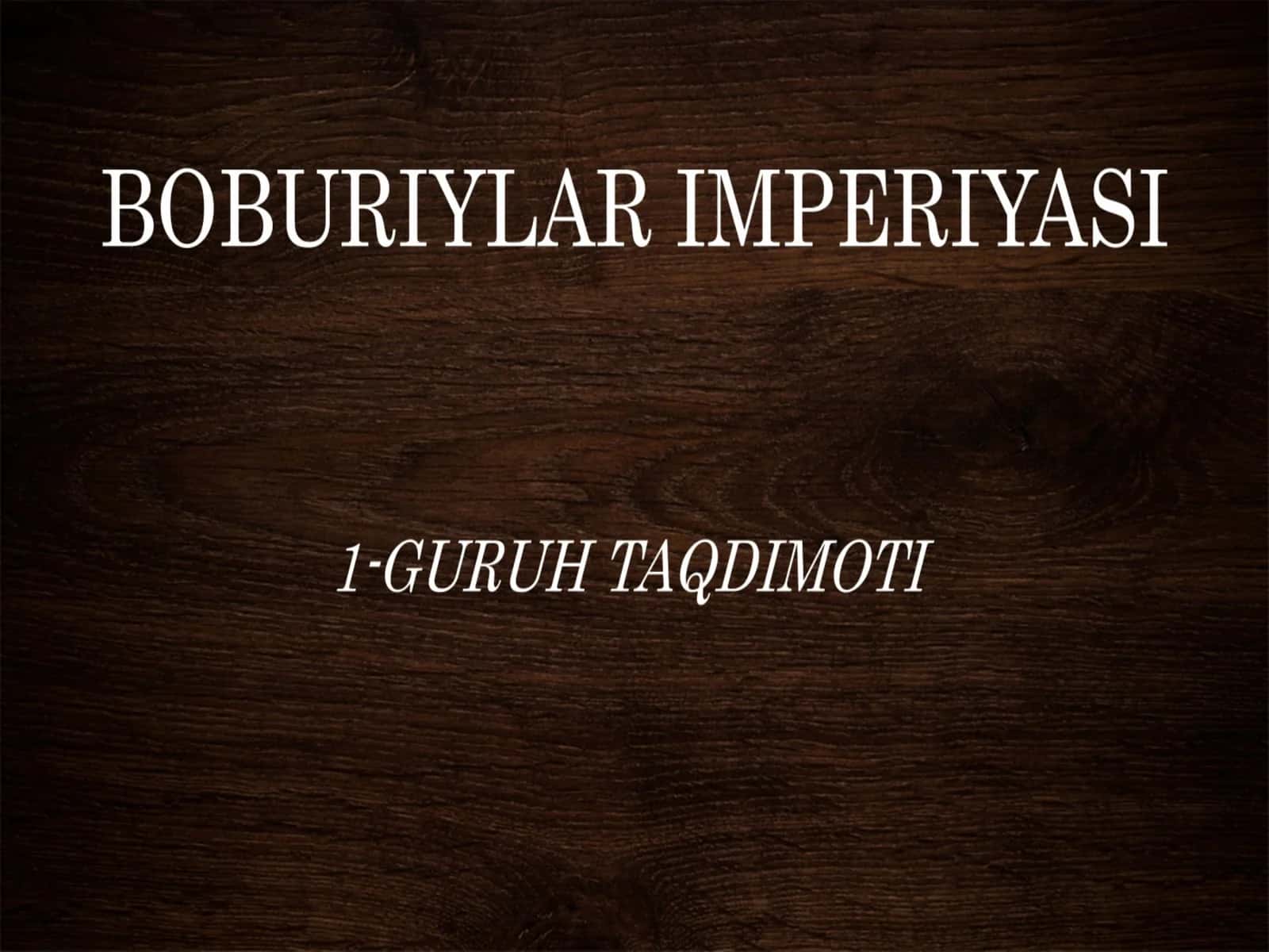 Boburiylar imperiyasi