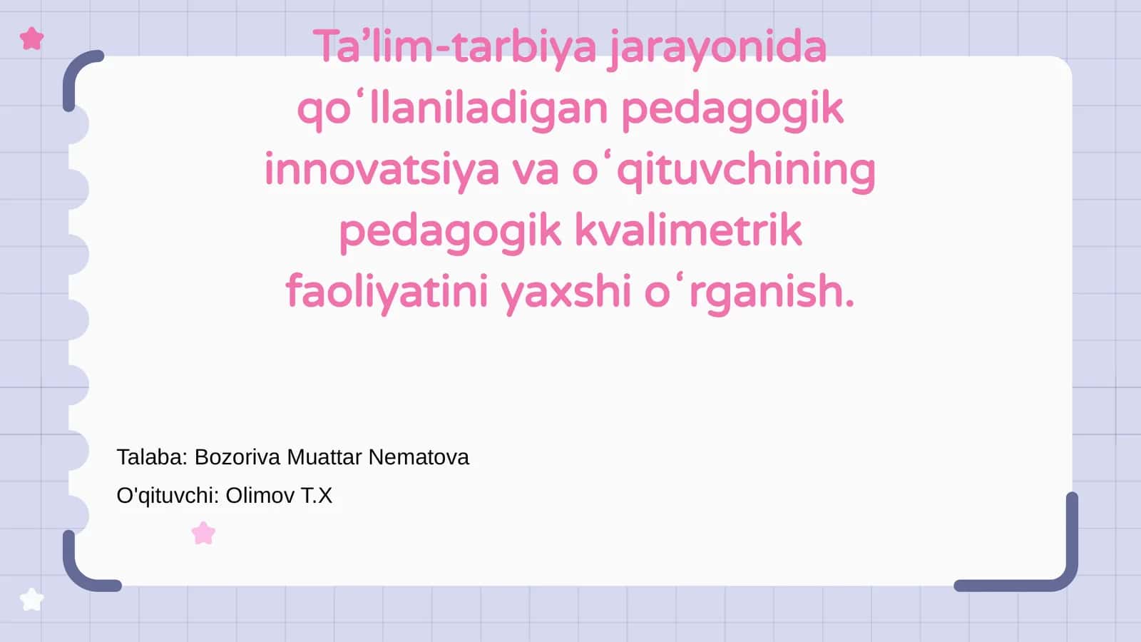 Ta’lim-tarbiya innovatsiyalari