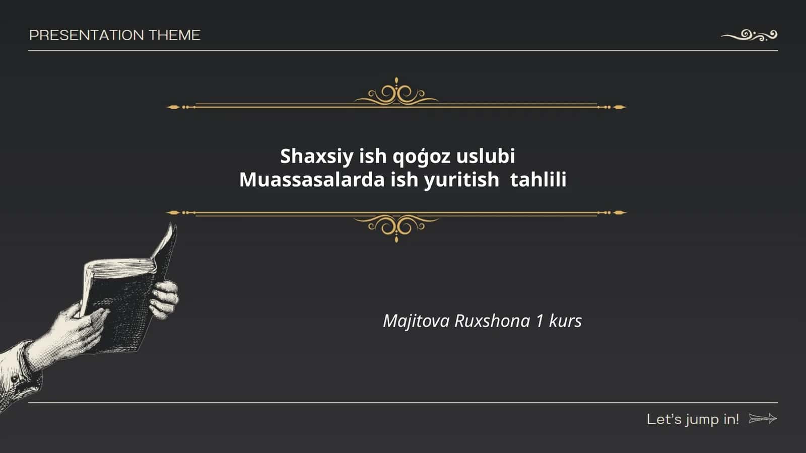 Shaxsiy ish hujjatlarini yuritish