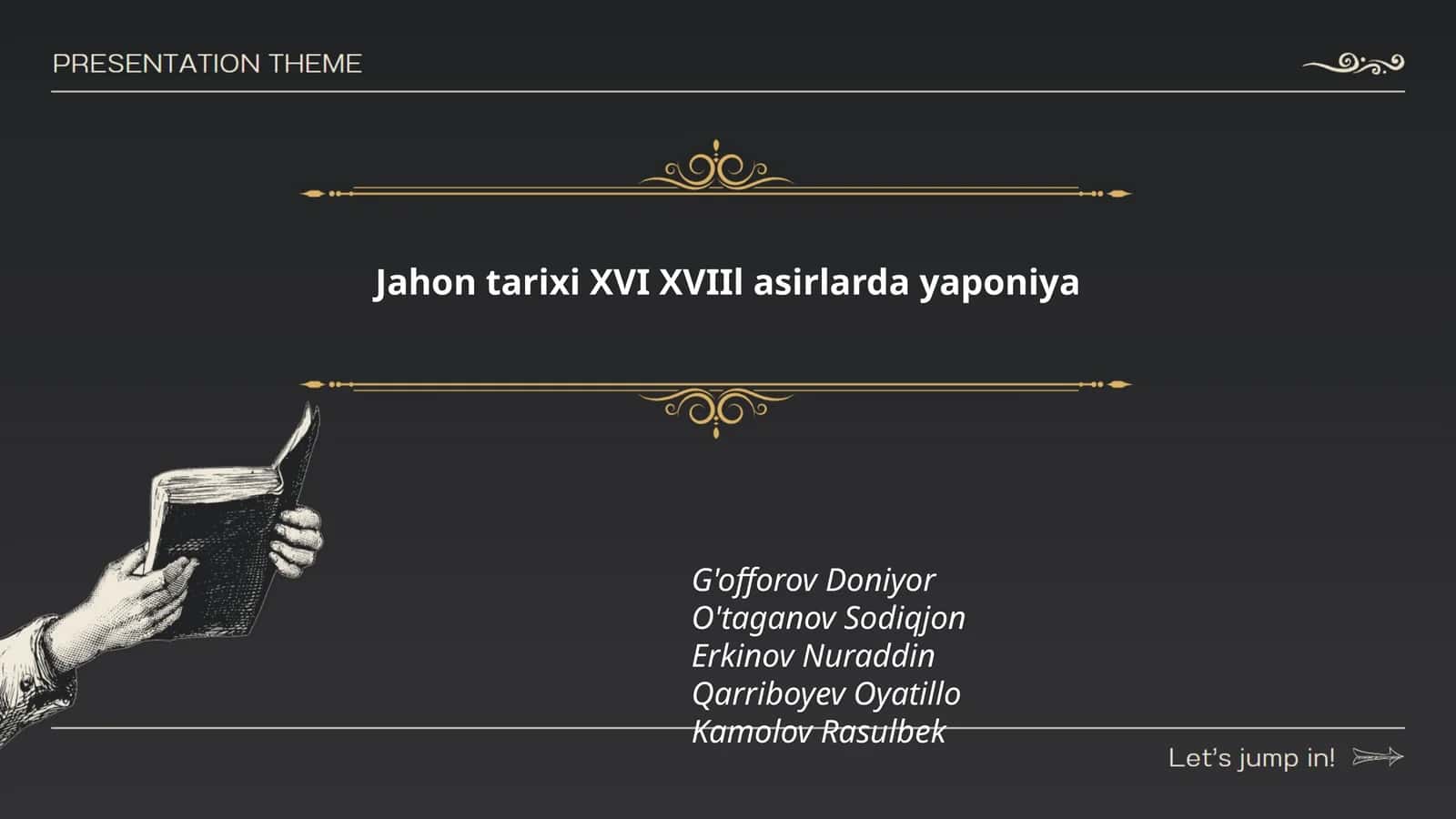 Jahon tarixi XVI XVIIl asirlarda yaponiya