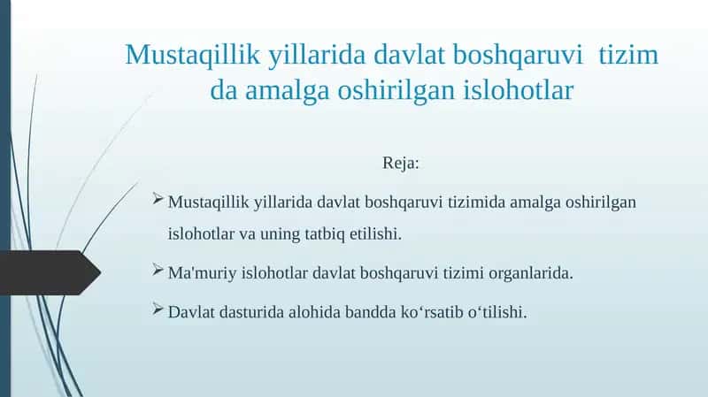 Islohotlar va Tuzilmalar