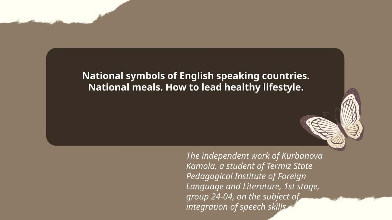National symbols of English speaking countries