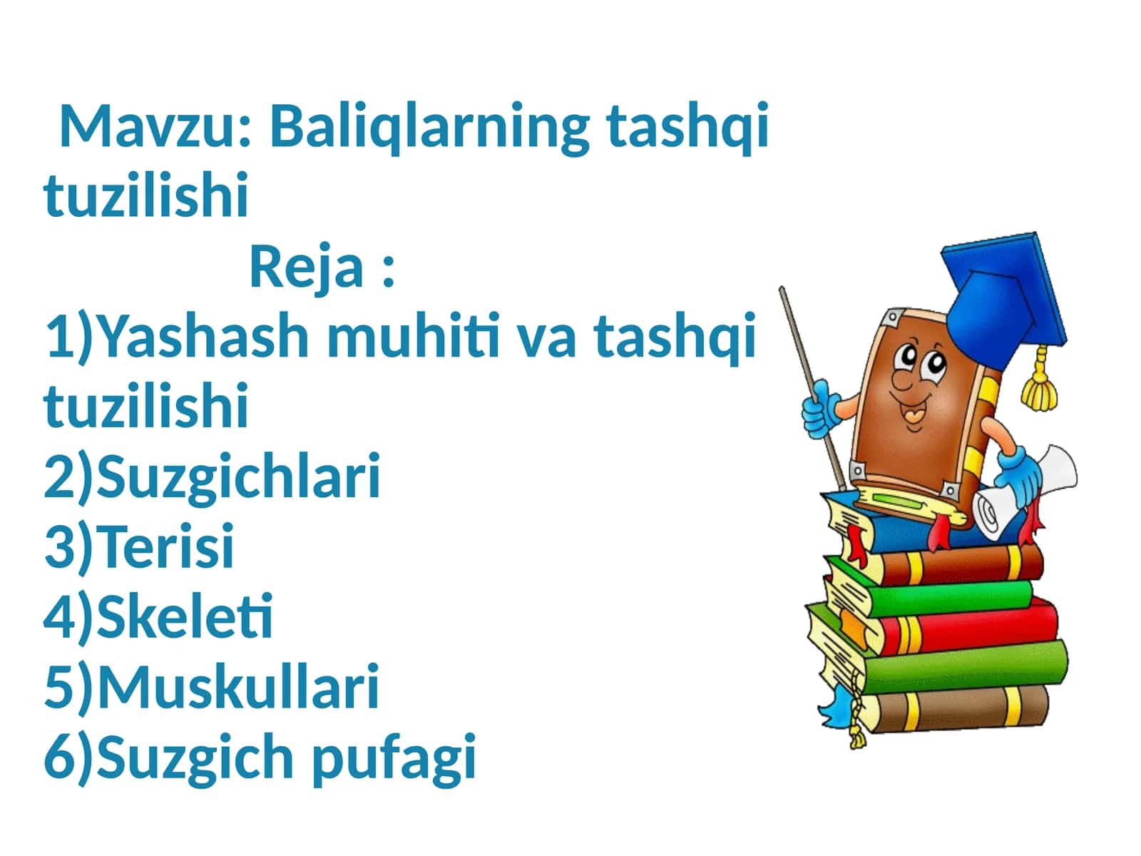 Baliqlarning tashqi tuzilishi