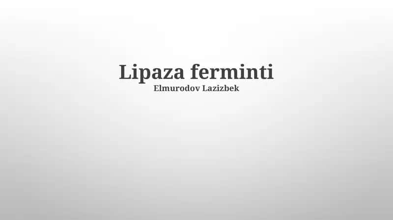 Lipaza ferminti