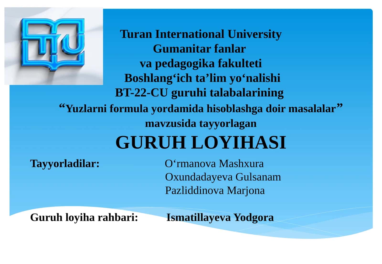 Yuzlarni hisoblashga doir masalalar