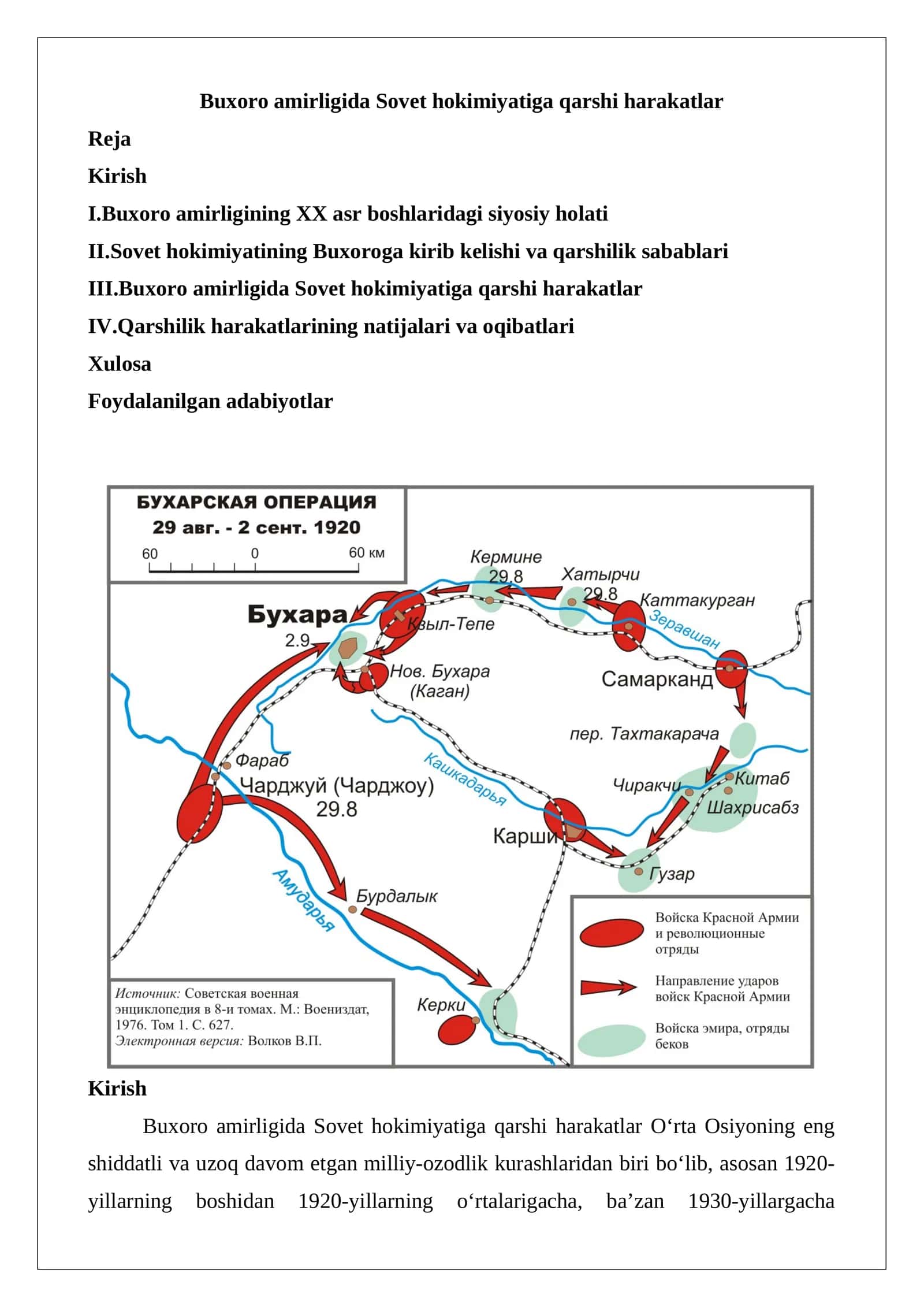 Buxoro amirligida Sovet hokimiyatiga qarshi harakatlar