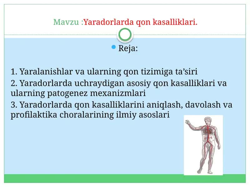 Yaradorlarda qon kasalliklari