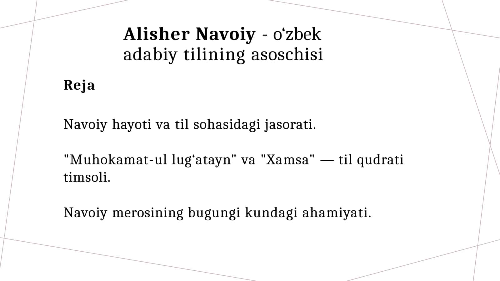 Alisher Navoiy