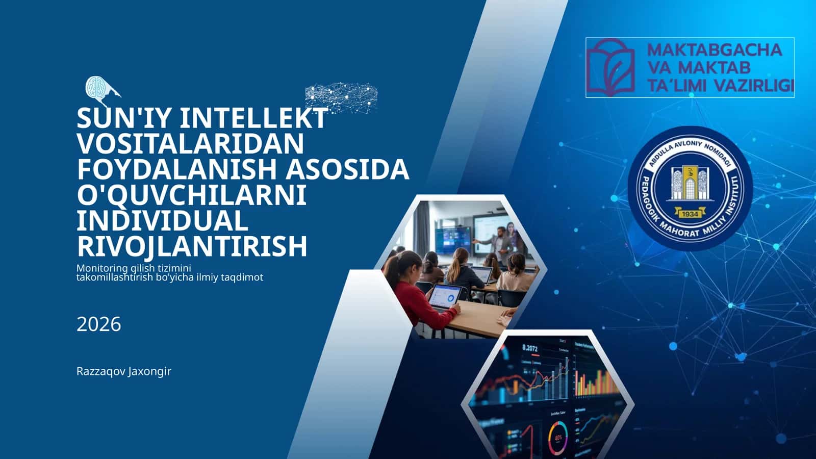 SUN'IY INTELLEKT VOSITALARIDAN FOYDALANISH ASOSIDA O'QUVCHILARNI INDIVIDUAL RIVOJLANTIRISH
