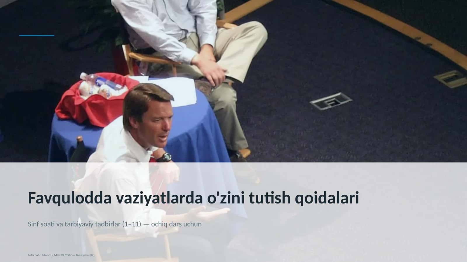 Sinf soati va tarbiyaviy tadbirlar (1–11) — ochiq dars uchun