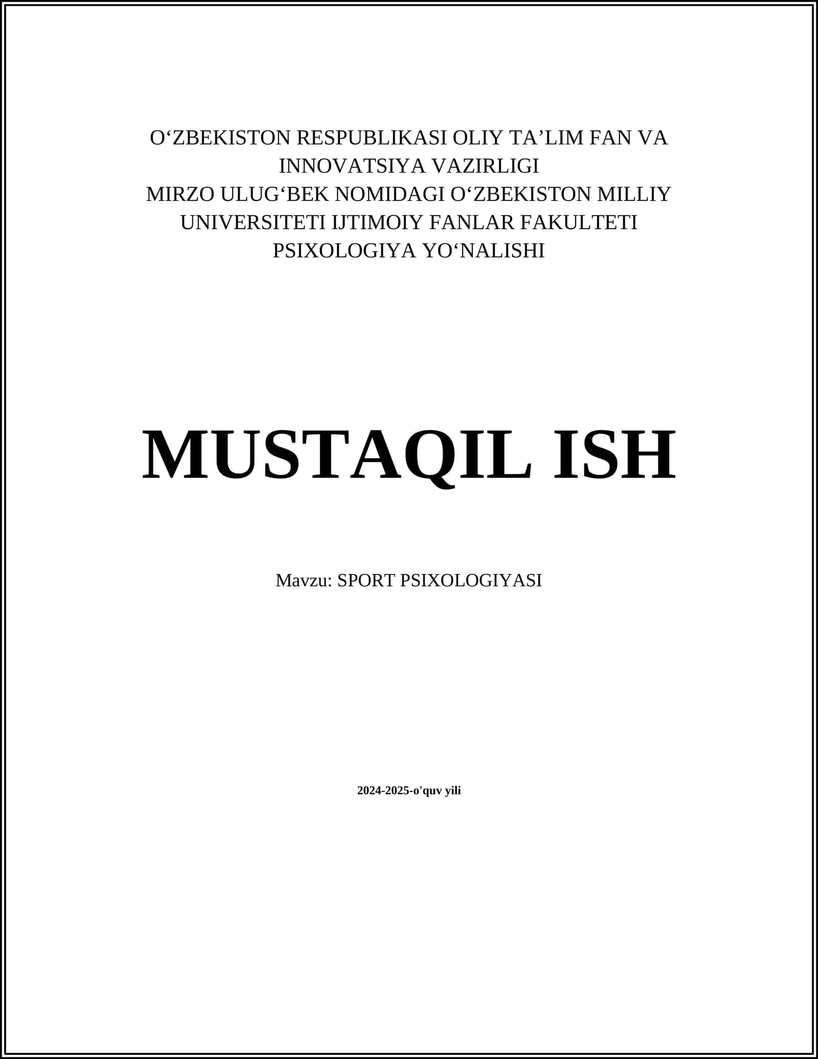 SPORT PSIXOLOGIYASI