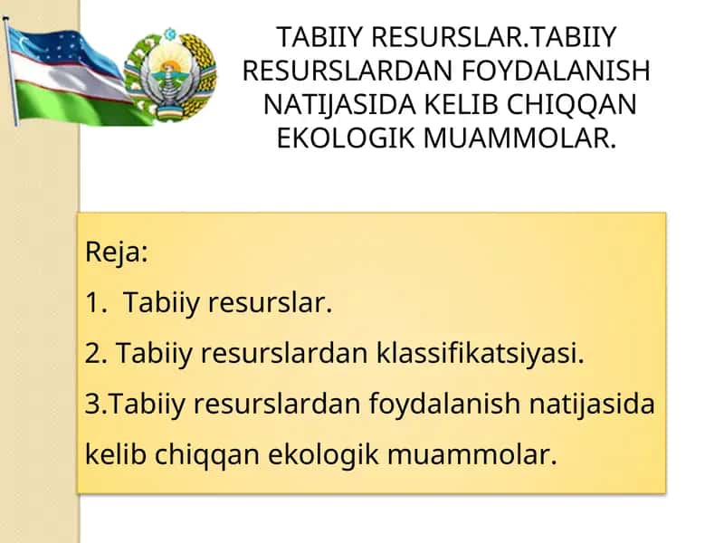 Tabiiy Resurslar