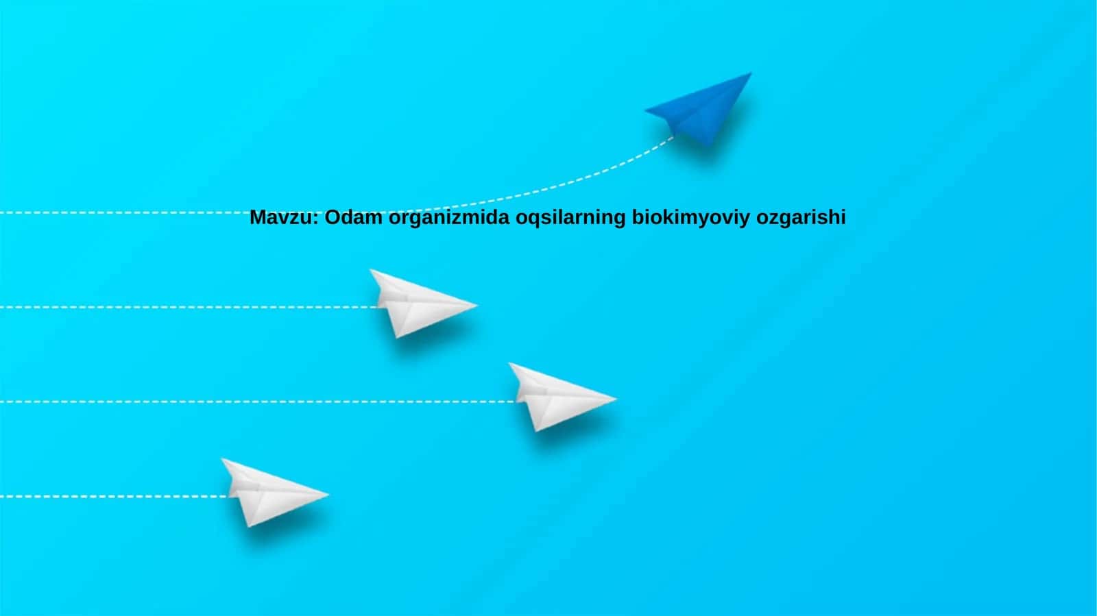 Odam organizmi daoqsilarning biokimyoviy ozgarishi