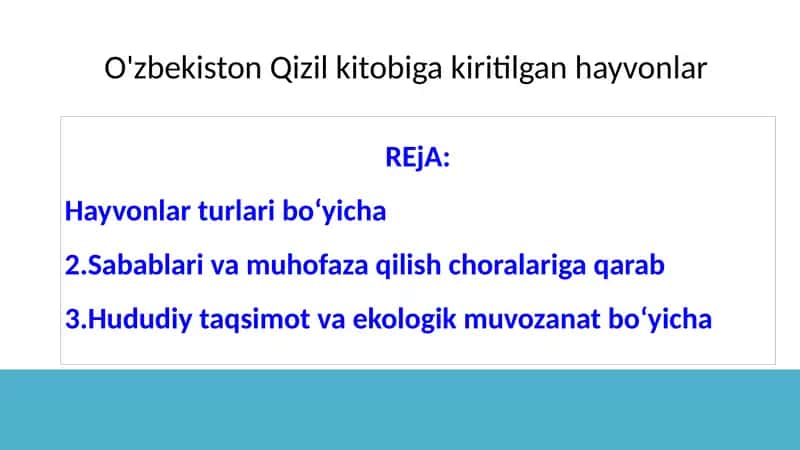 O'zbekiston Qizil kitobiga kiritilgan hayvonlar