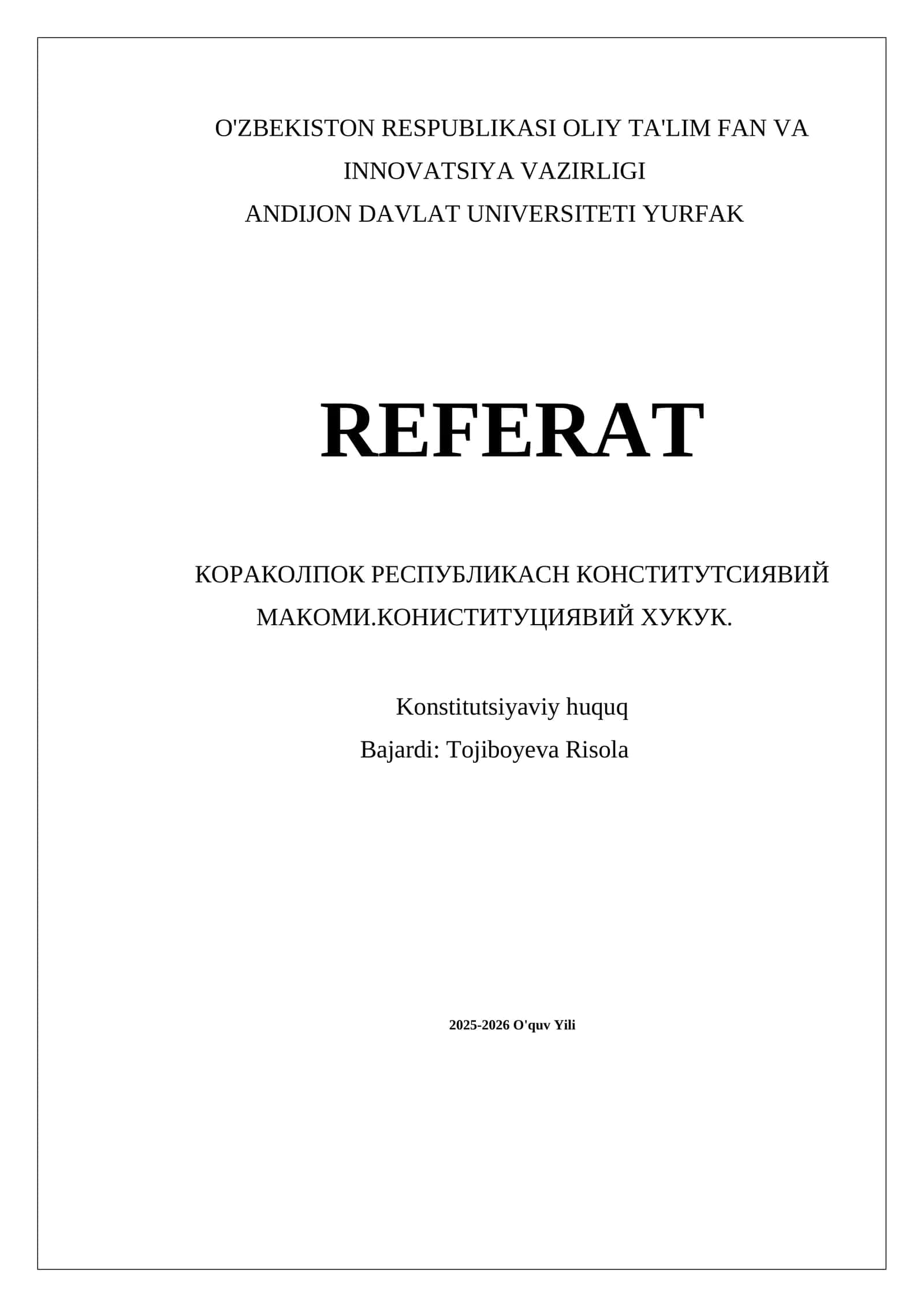 КОРАКОЛПОК РЕСПУБЛИКАСН КОНСТИТУТСИЯВИЙ МАКОМИ.КОНИСТИТУЦИЯВИЙ ХУКУК