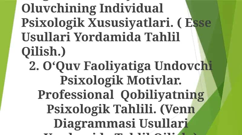 Ta'lim Psixologiyasini O‘Rganish Zaruriyati