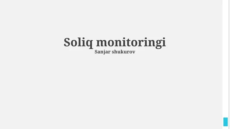 Soliq monitoringi